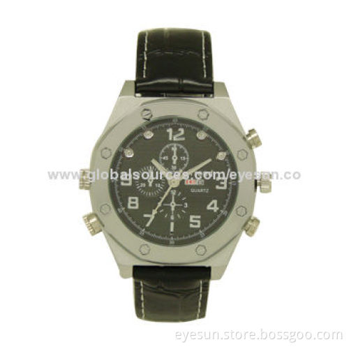 Waterproof Watch Camera, Real HD 720 Pixels and 3 Megapixels, Night VisionNew